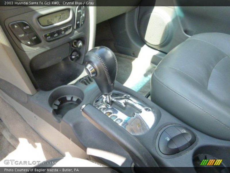 Crystal Blue / Gray 2003 Hyundai Santa Fe GLS 4WD