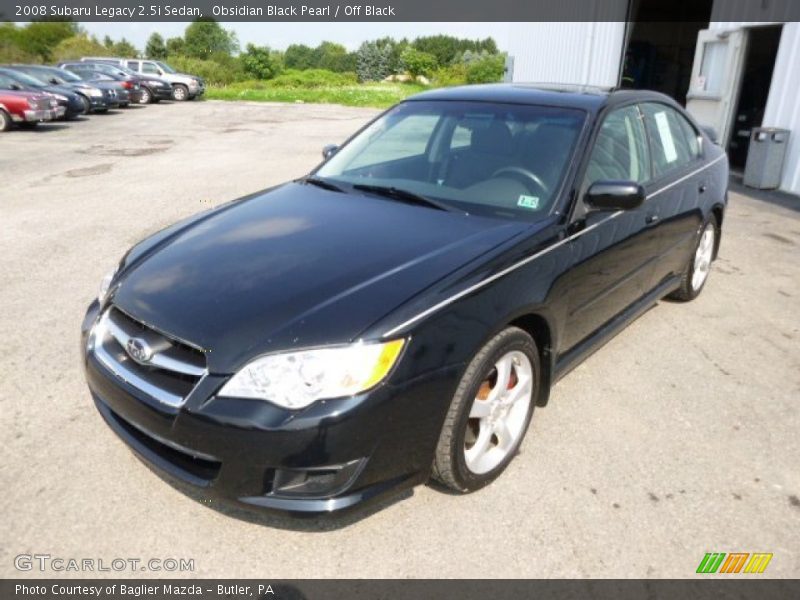 Obsidian Black Pearl / Off Black 2008 Subaru Legacy 2.5i Sedan