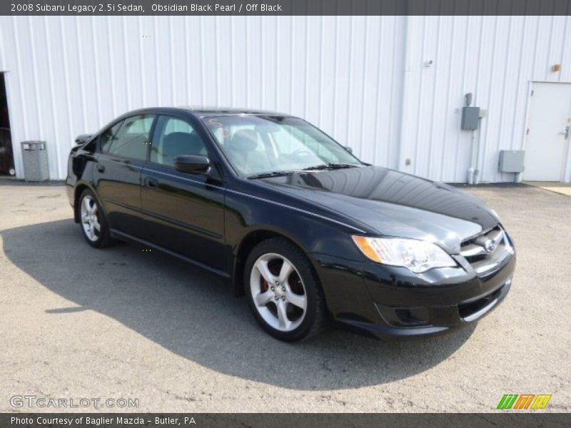 Obsidian Black Pearl / Off Black 2008 Subaru Legacy 2.5i Sedan