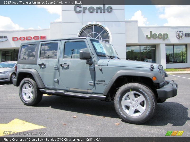 Anvil / Black 2015 Jeep Wrangler Unlimited Sport S 4x4