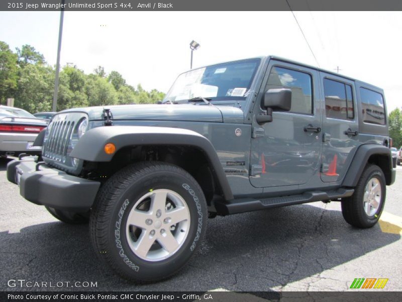 Anvil / Black 2015 Jeep Wrangler Unlimited Sport S 4x4