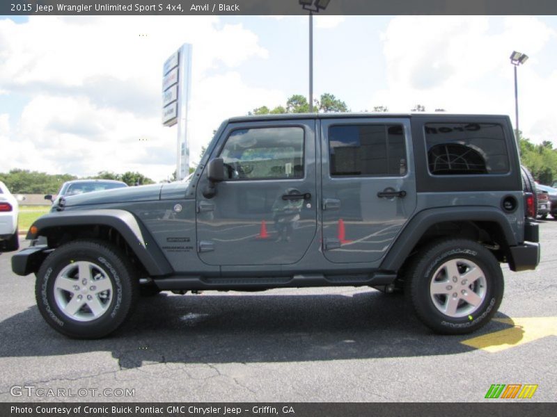 Anvil / Black 2015 Jeep Wrangler Unlimited Sport S 4x4