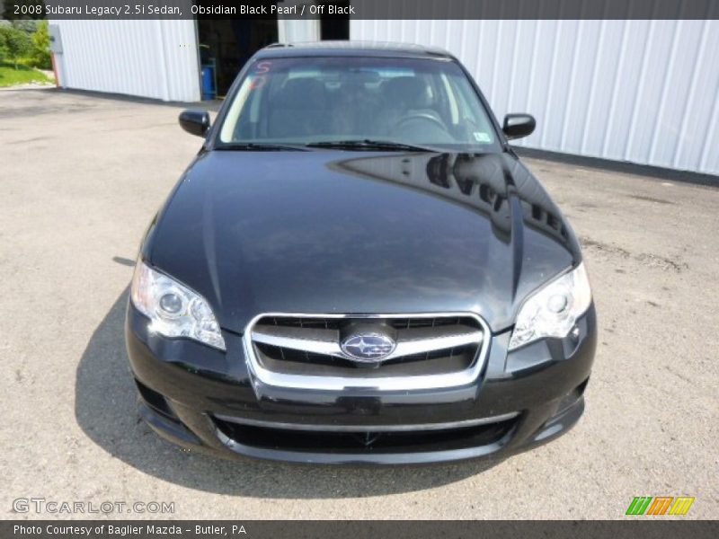 Obsidian Black Pearl / Off Black 2008 Subaru Legacy 2.5i Sedan