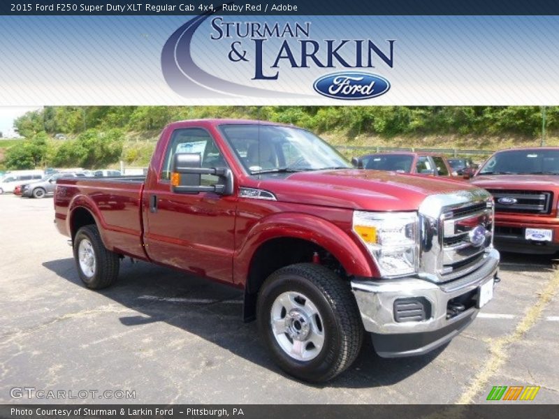 Ruby Red / Adobe 2015 Ford F250 Super Duty XLT Regular Cab 4x4