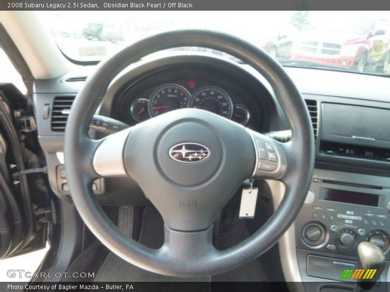 Obsidian Black Pearl / Off Black 2008 Subaru Legacy 2.5i Sedan