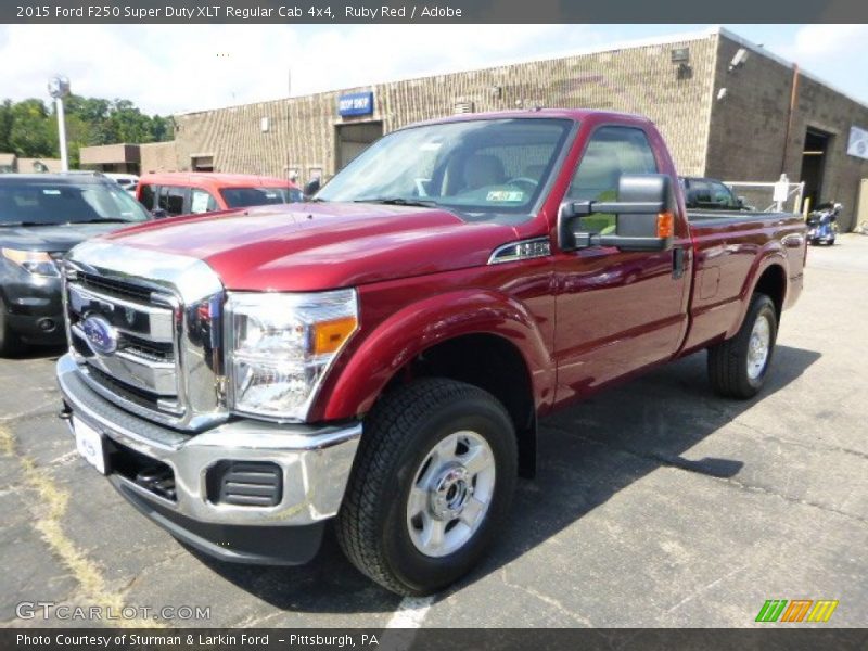 Ruby Red / Adobe 2015 Ford F250 Super Duty XLT Regular Cab 4x4