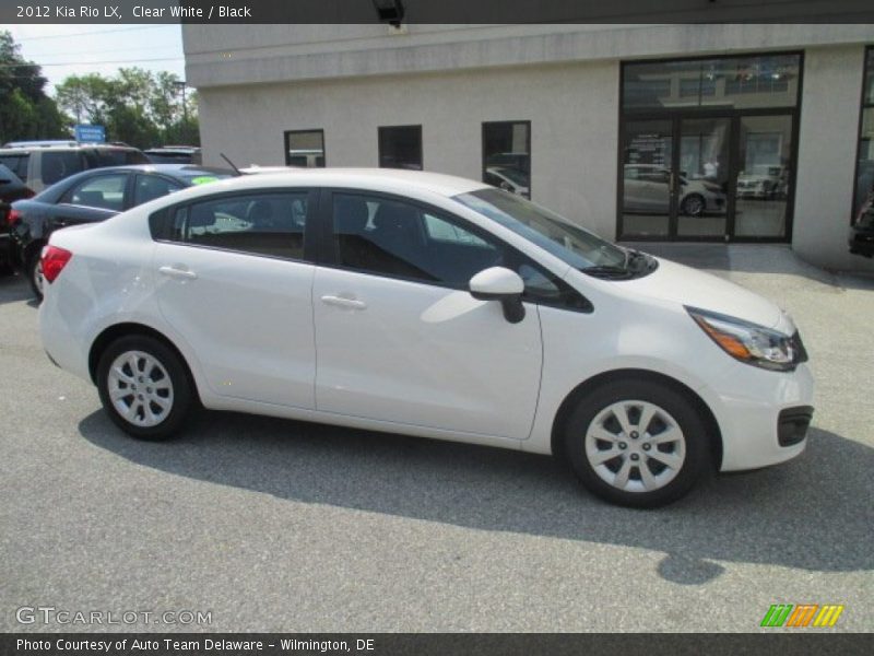 Clear White / Black 2012 Kia Rio LX