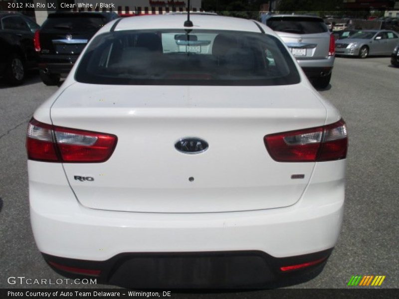 Clear White / Black 2012 Kia Rio LX