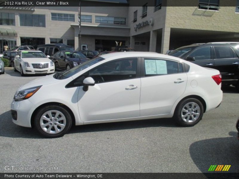 Clear White / Black 2012 Kia Rio LX