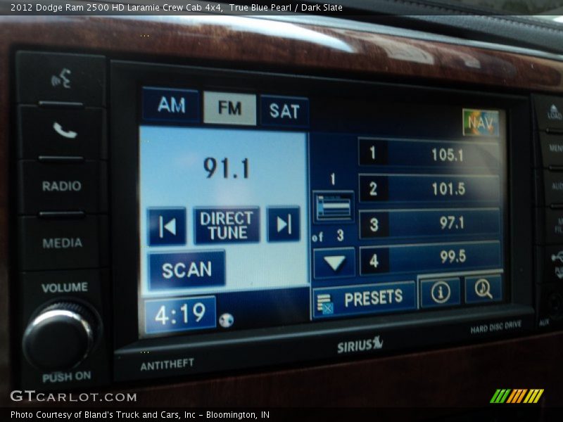 True Blue Pearl / Dark Slate 2012 Dodge Ram 2500 HD Laramie Crew Cab 4x4