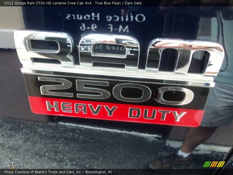 True Blue Pearl / Dark Slate 2012 Dodge Ram 2500 HD Laramie Crew Cab 4x4