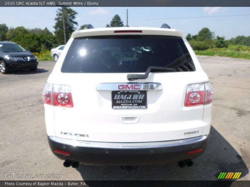 Summit White / Ebony 2010 GMC Acadia SLT AWD