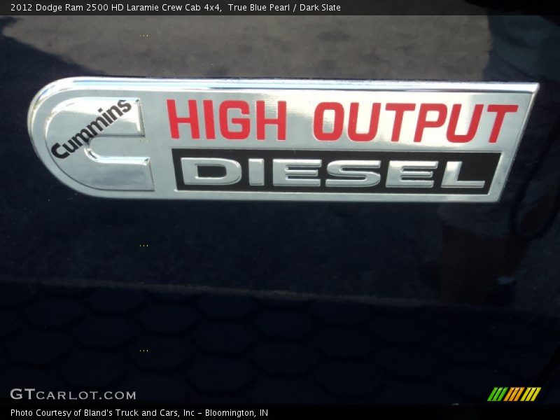 True Blue Pearl / Dark Slate 2012 Dodge Ram 2500 HD Laramie Crew Cab 4x4