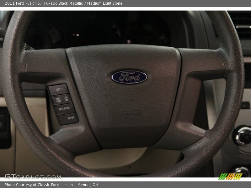 Tuxedo Black Metallic / Medium Light Stone 2011 Ford Fusion S