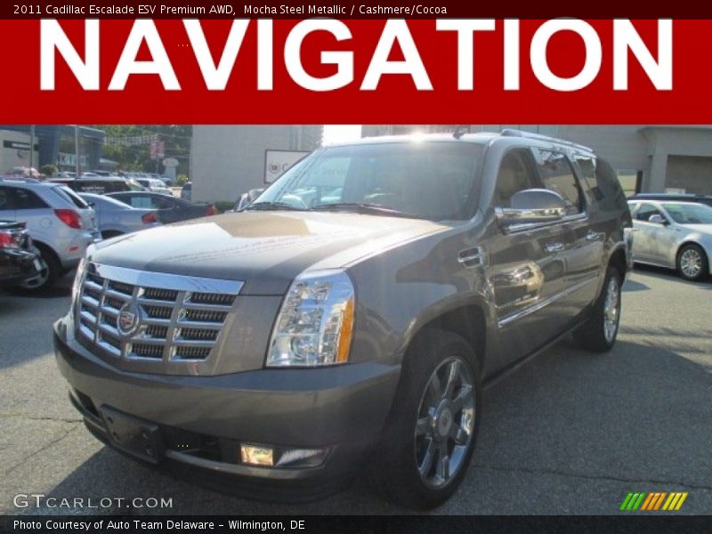 Mocha Steel Metallic / Cashmere/Cocoa 2011 Cadillac Escalade ESV Premium AWD