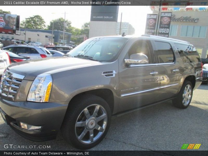 Mocha Steel Metallic / Cashmere/Cocoa 2011 Cadillac Escalade ESV Premium AWD