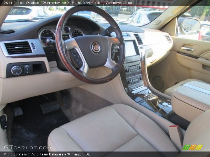 Mocha Steel Metallic / Cashmere/Cocoa 2011 Cadillac Escalade ESV Premium AWD