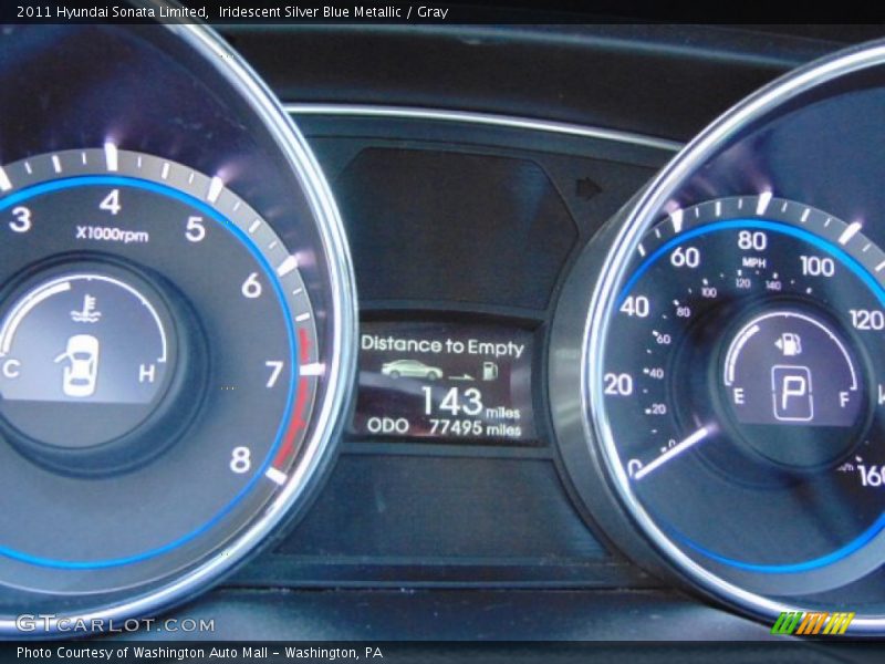 Iridescent Silver Blue Metallic / Gray 2011 Hyundai Sonata Limited