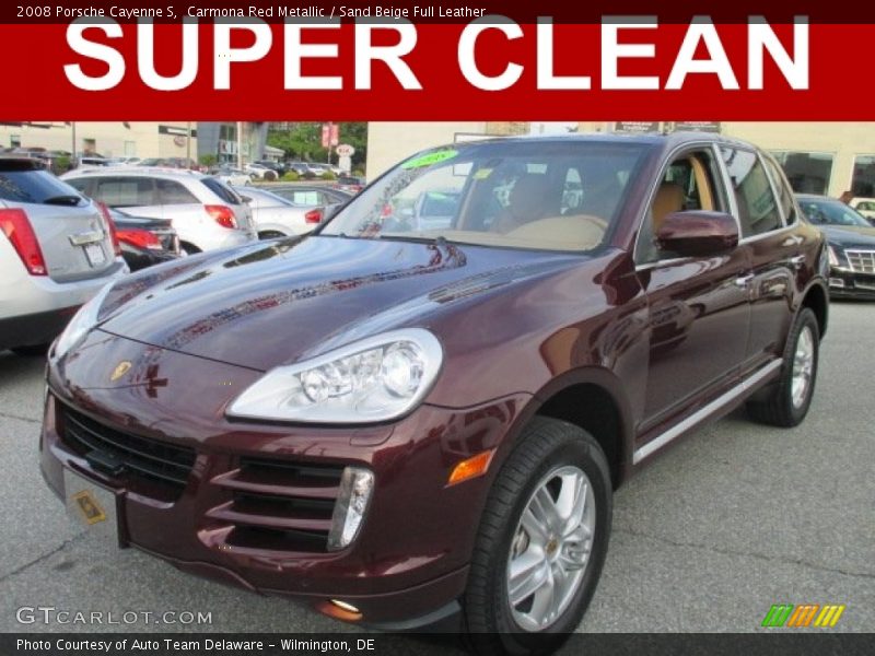 Carmona Red Metallic / Sand Beige Full Leather 2008 Porsche Cayenne S