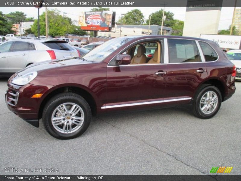 Carmona Red Metallic / Sand Beige Full Leather 2008 Porsche Cayenne S