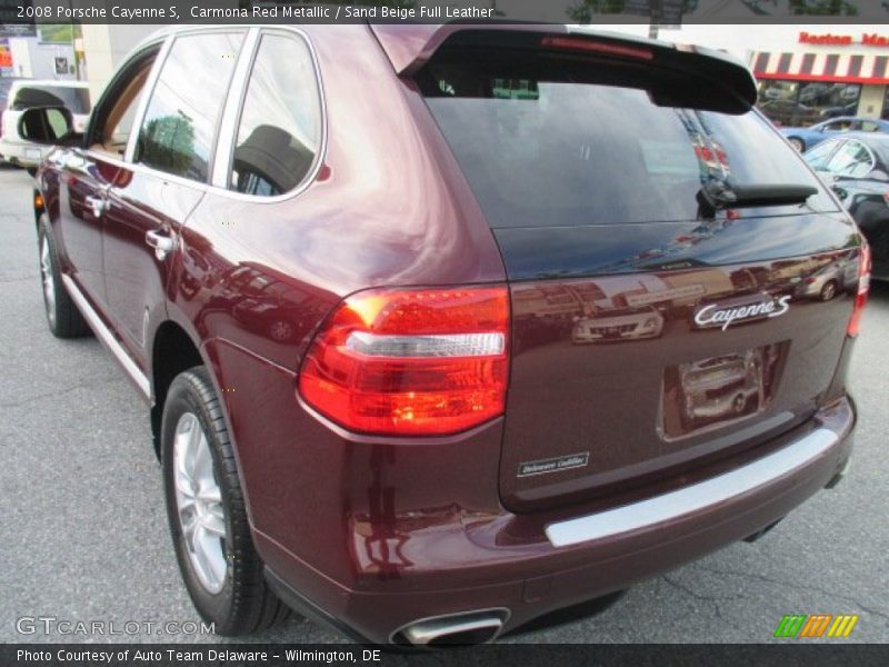 Carmona Red Metallic / Sand Beige Full Leather 2008 Porsche Cayenne S