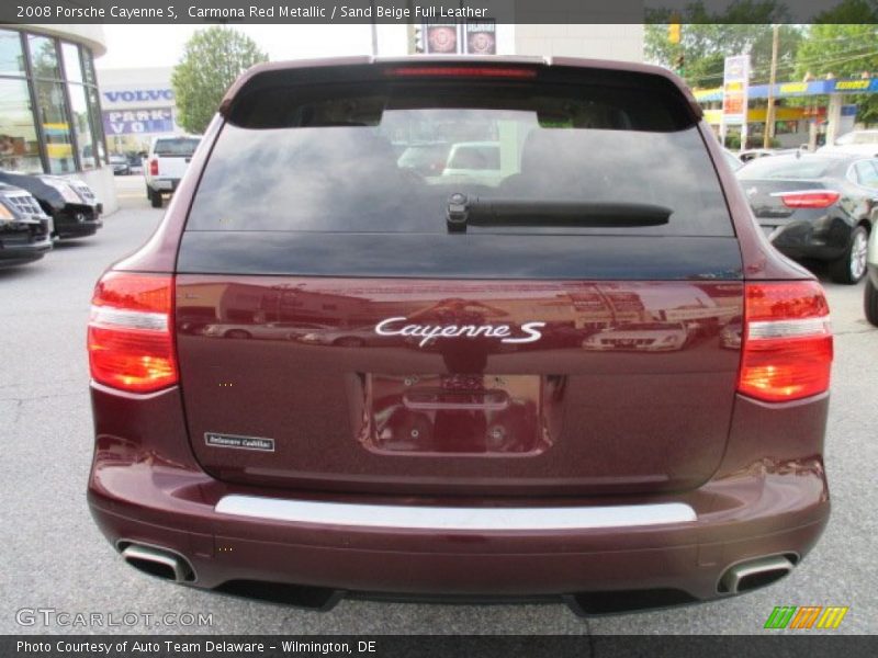 Carmona Red Metallic / Sand Beige Full Leather 2008 Porsche Cayenne S