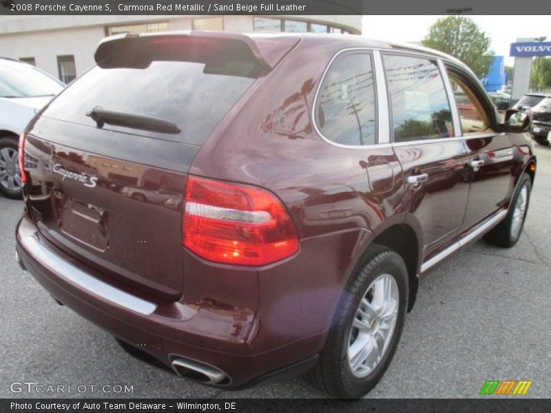 Carmona Red Metallic / Sand Beige Full Leather 2008 Porsche Cayenne S
