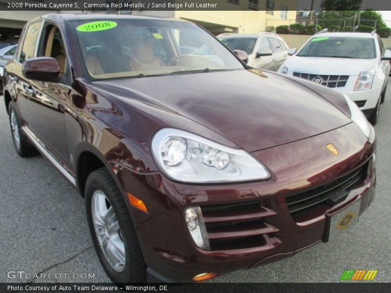 Carmona Red Metallic / Sand Beige Full Leather 2008 Porsche Cayenne S