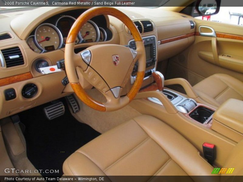 Carmona Red Metallic / Sand Beige Full Leather 2008 Porsche Cayenne S