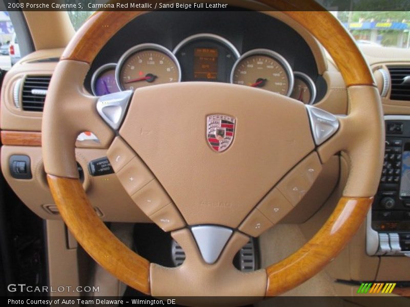 Carmona Red Metallic / Sand Beige Full Leather 2008 Porsche Cayenne S
