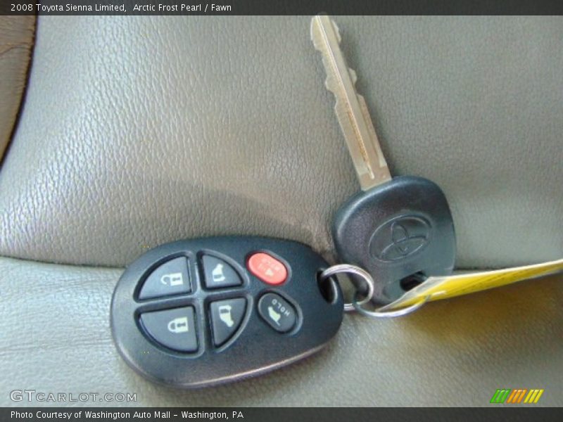 Arctic Frost Pearl / Fawn 2008 Toyota Sienna Limited