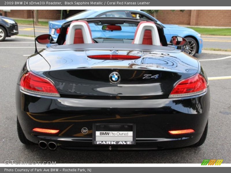 Black Sapphire Metallic / Coral Red Kansas Leather 2009 BMW Z4 sDrive30i Roadster