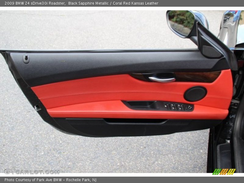 Black Sapphire Metallic / Coral Red Kansas Leather 2009 BMW Z4 sDrive30i Roadster