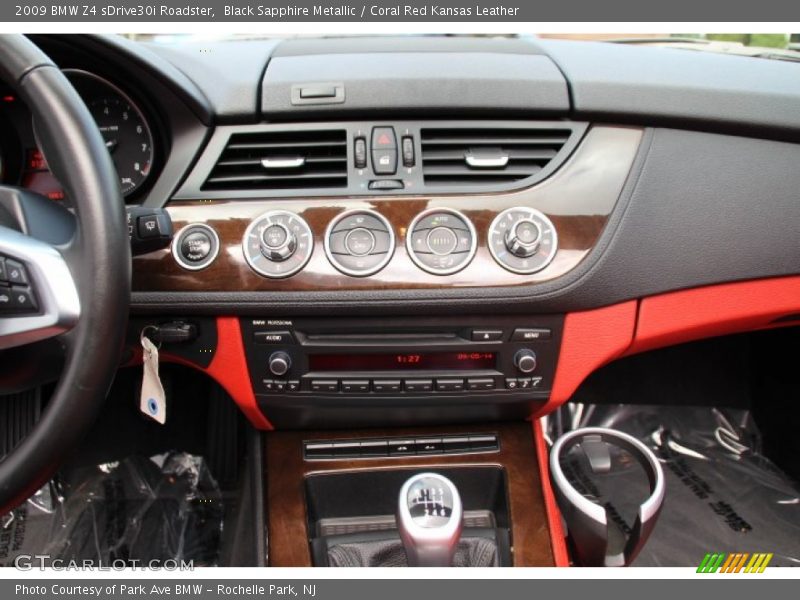 Black Sapphire Metallic / Coral Red Kansas Leather 2009 BMW Z4 sDrive30i Roadster