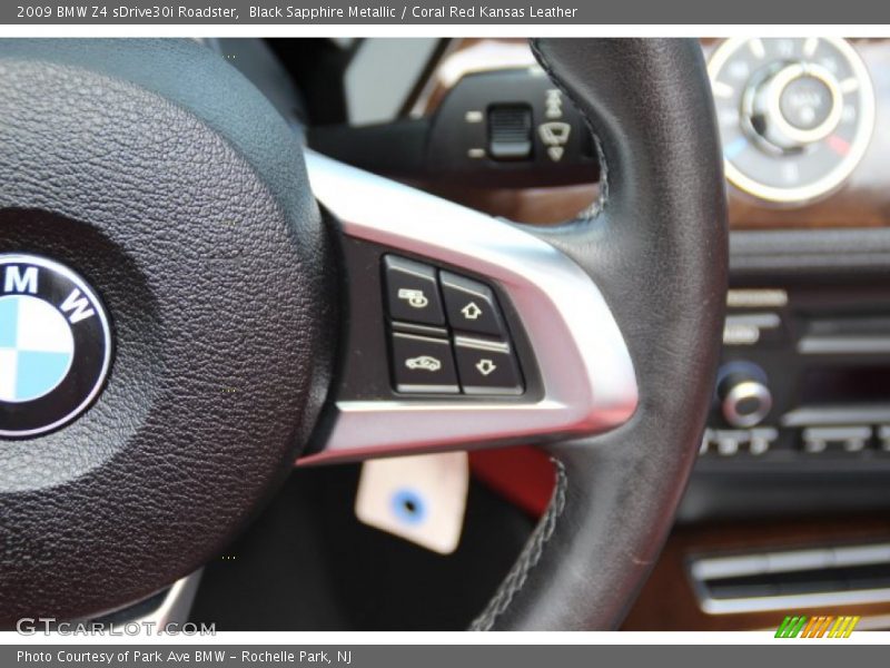 Black Sapphire Metallic / Coral Red Kansas Leather 2009 BMW Z4 sDrive30i Roadster