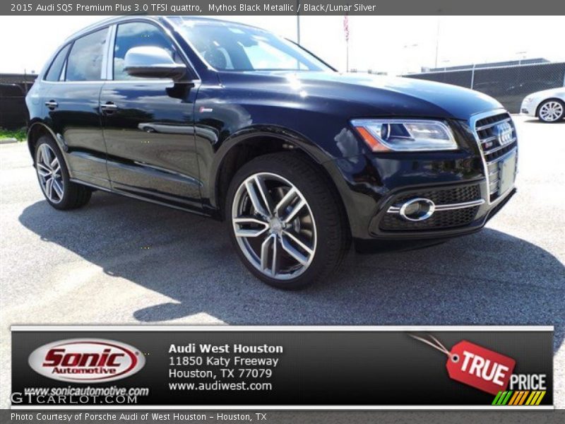 Mythos Black Metallic / Black/Lunar Silver 2015 Audi SQ5 Premium Plus 3.0 TFSI quattro
