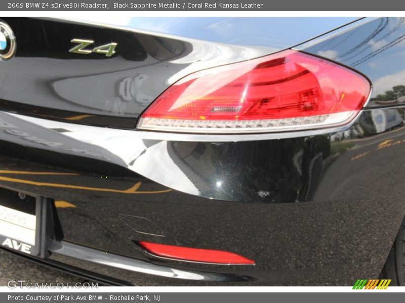 Black Sapphire Metallic / Coral Red Kansas Leather 2009 BMW Z4 sDrive30i Roadster