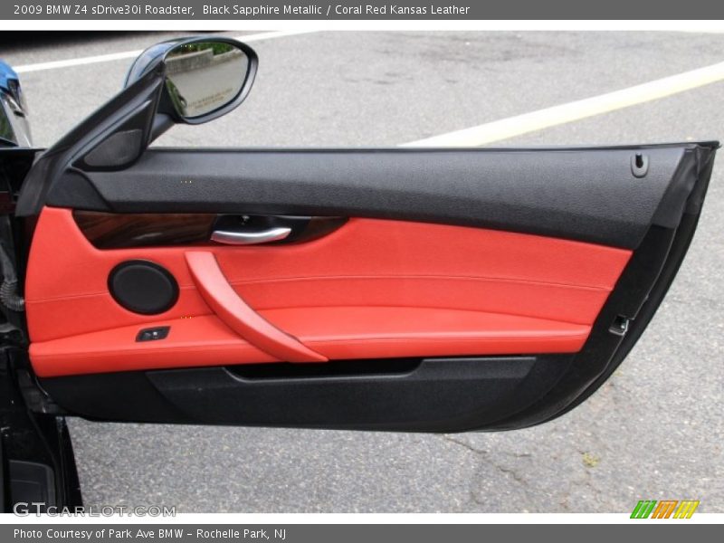 Black Sapphire Metallic / Coral Red Kansas Leather 2009 BMW Z4 sDrive30i Roadster