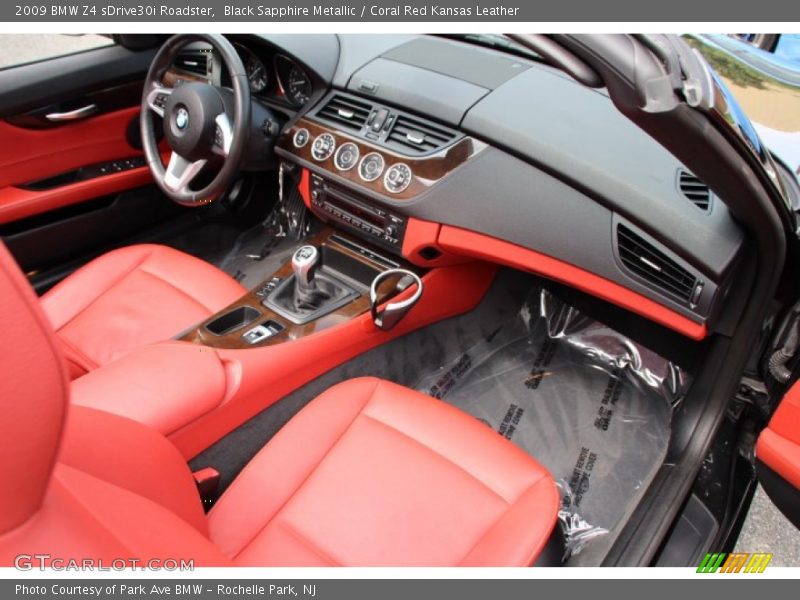 Black Sapphire Metallic / Coral Red Kansas Leather 2009 BMW Z4 sDrive30i Roadster