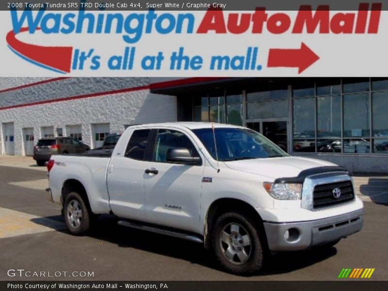 Super White / Graphite Gray 2008 Toyota Tundra SR5 TRD Double Cab 4x4