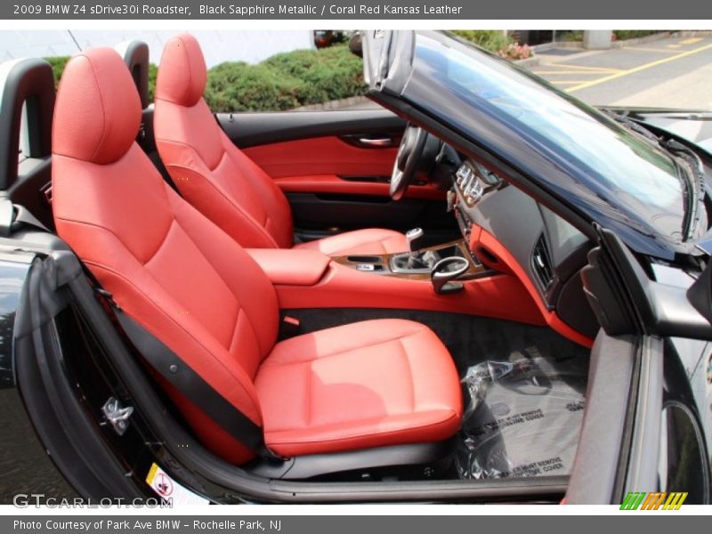 Black Sapphire Metallic / Coral Red Kansas Leather 2009 BMW Z4 sDrive30i Roadster