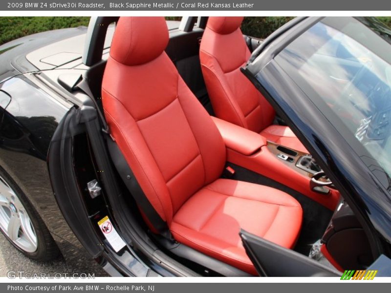 Black Sapphire Metallic / Coral Red Kansas Leather 2009 BMW Z4 sDrive30i Roadster