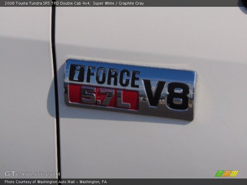 Super White / Graphite Gray 2008 Toyota Tundra SR5 TRD Double Cab 4x4