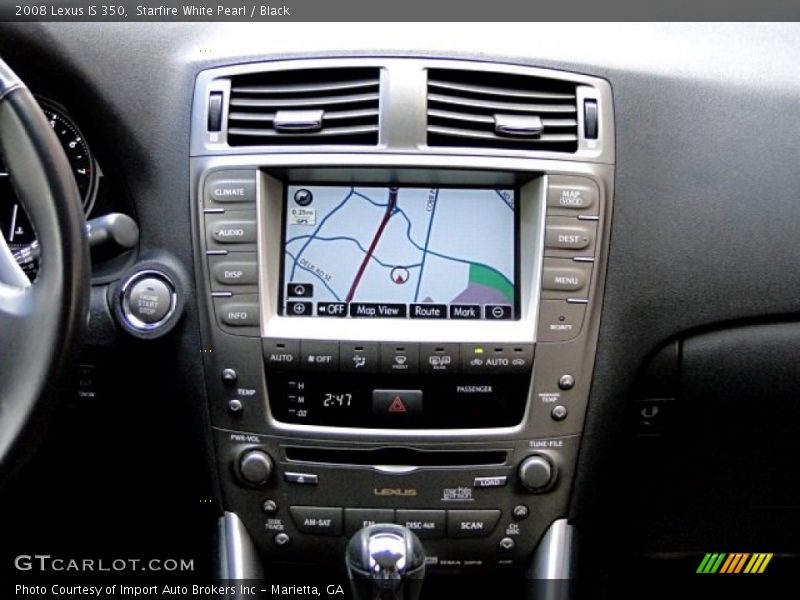 Starfire White Pearl / Black 2008 Lexus IS 350