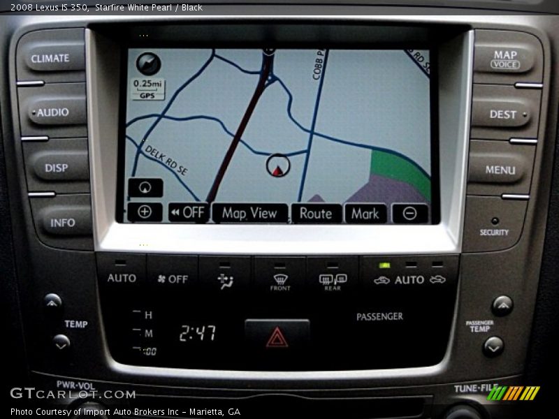 Navigation of 2008 IS 350