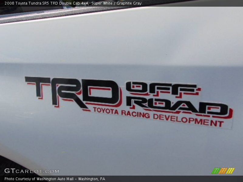 Super White / Graphite Gray 2008 Toyota Tundra SR5 TRD Double Cab 4x4
