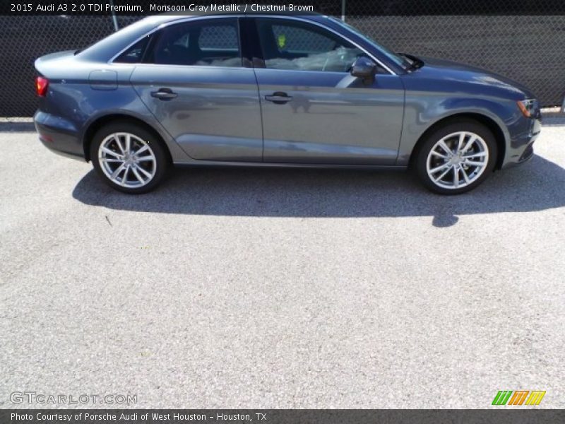 Monsoon Gray Metallic / Chestnut Brown 2015 Audi A3 2.0 TDI Premium