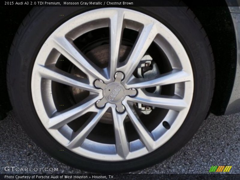 Monsoon Gray Metallic / Chestnut Brown 2015 Audi A3 2.0 TDI Premium