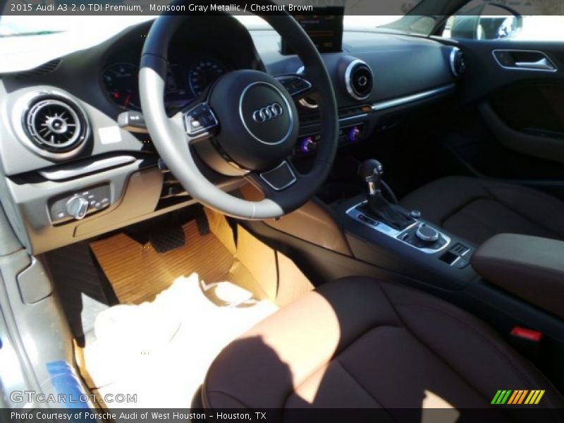 Monsoon Gray Metallic / Chestnut Brown 2015 Audi A3 2.0 TDI Premium