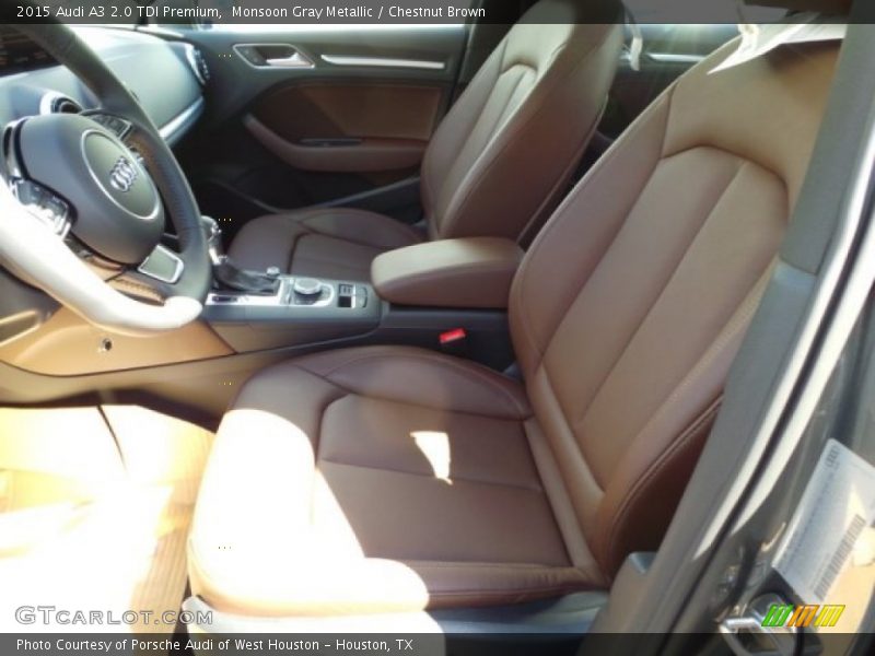 Monsoon Gray Metallic / Chestnut Brown 2015 Audi A3 2.0 TDI Premium